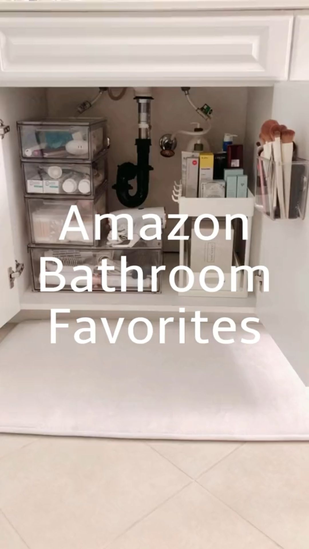 Best Amazon Bathroom Organizers Everyone Is Buying Discover amazon bathroom storage products with reviews that everyone is adding to cart right now. Upgrade your bathroom today and create a spa inspired bathroom setup. #AmazonMustHaves #HomeHacks #AestheticHome #BathroomMakeover #TrendingAmazon