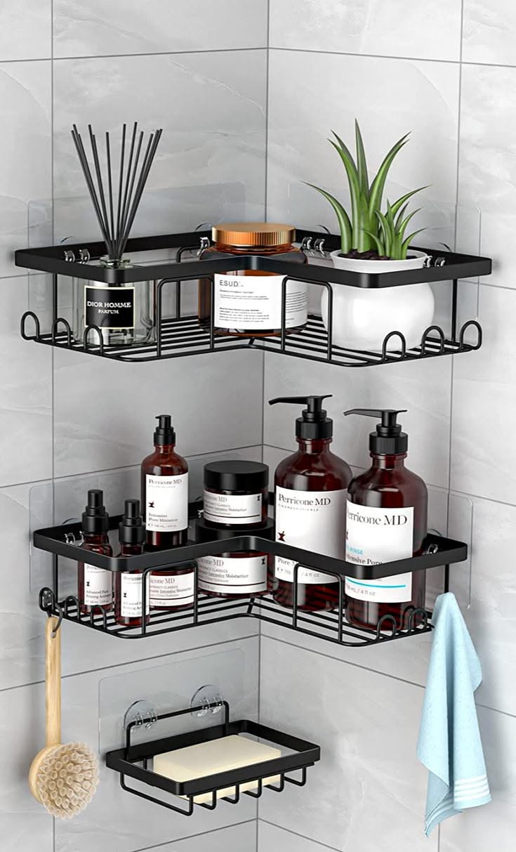 Amazon Bathroom Shower Organization Essentials Upgrade your bathroom with viral bathroom storage finds that instantly make your space feel modern. Check price & reviews and create a organized shower space. #AmazonMustHaves #StorageSolutions #BathroomInspo #DeclutterHome #PinterestFinds