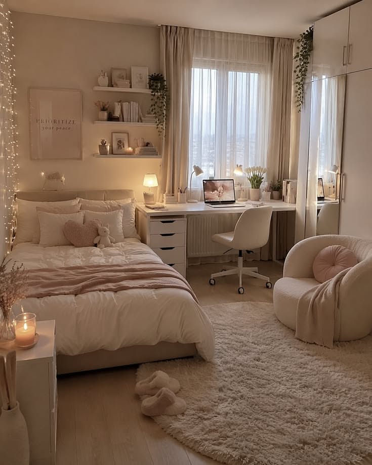 Modern Cozy Bedroom Inspiration Setup  Want cozy bedroom ideas? These trending bedroom decor ideas help you create a aesthetic space easily.|  Check cozy bedroom setup ideas 2026 before upgrading your room.|  People are searching for modern bedroom decor essentials to make their space more comfortable and stylish.|  Check more 👇  #RoomInspo #RoomSetup