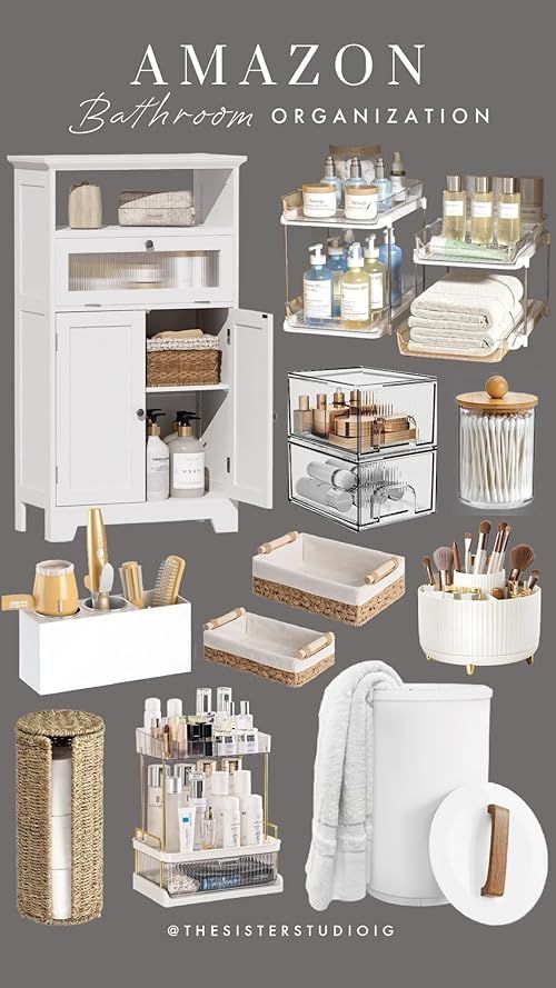 Top Rated Bathroom Organization Products on Amazon These amazon bathroom organization finds are perfect for small bathrooms and come with easy installation. Shop now and create a spa inspired bathroom setup. #AmazonMustHaves #HomeHacks #DeclutterHome #MinimalBathroom #TrendingAmazon