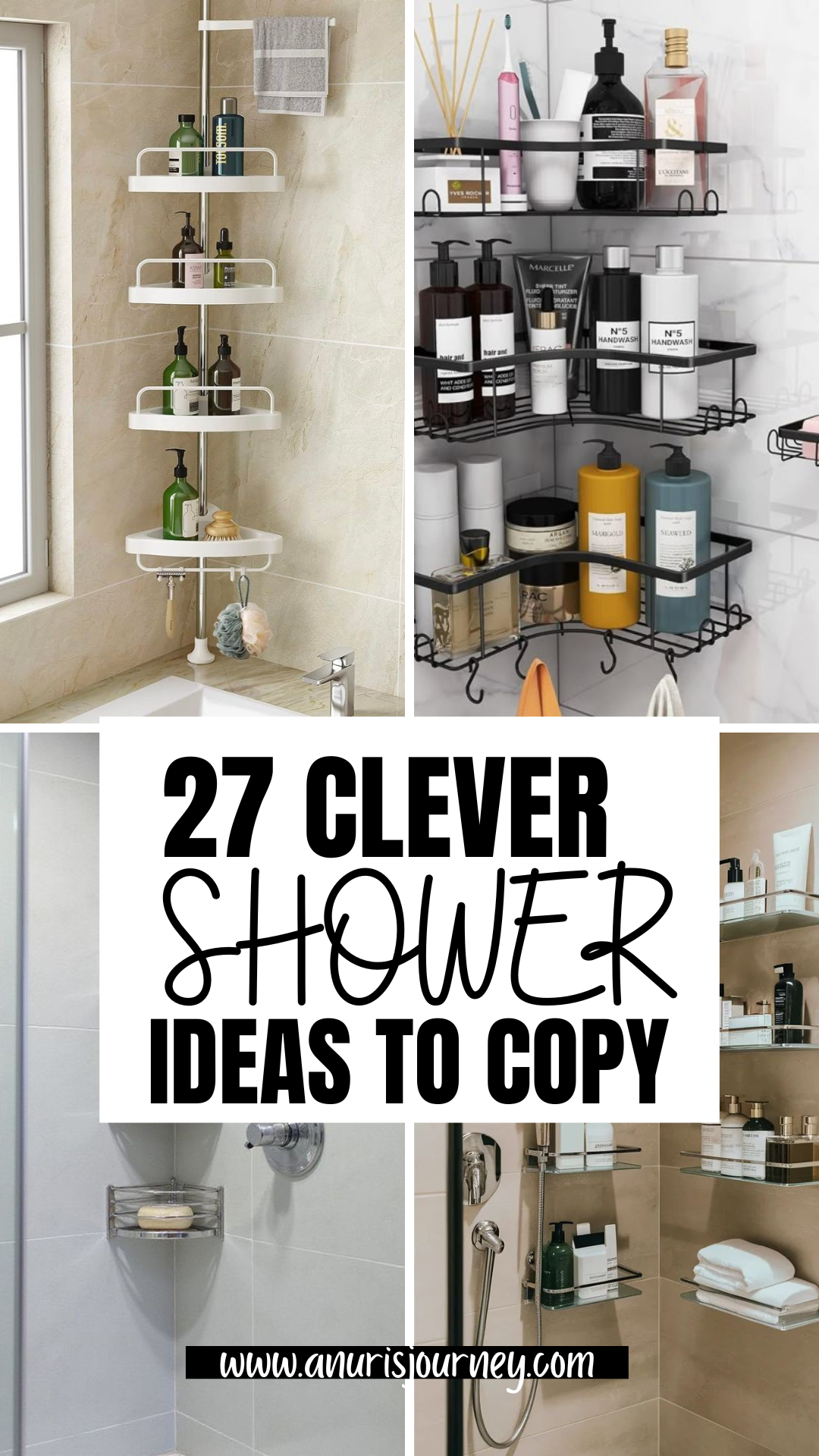 Amazon Bathroom Shower Organization Essentials Discover best shower organization products with reviews that everyone is adding to cart right now. Upgrade your bathroom today and create a luxury spa-like shower space. #HomeOrganization #StorageSolutions #AestheticHome #CleanLiving #PinterestFinds